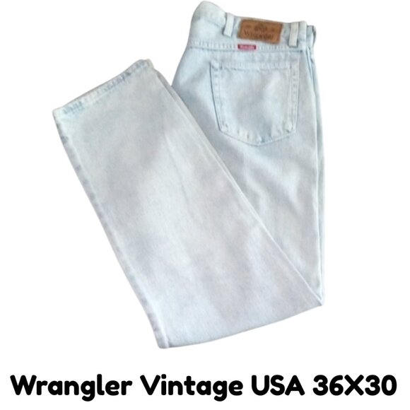 Wrangler Vintage Light Wash Jeans USA 36X30 - Picture 1 of 14